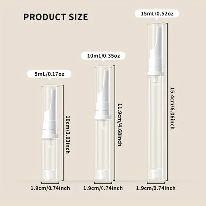 Clear Airless Foundation Dispenser Travel Bottles Set - Smarsty