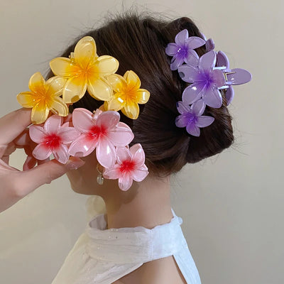 Sunflower Gradient Flower Hair Clip Secure Beach Style - Smarsty