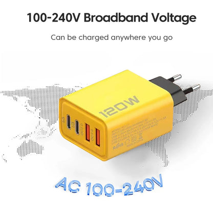 High Power 120W PD USB C Wall Charger Fastest Charge - Smarsty