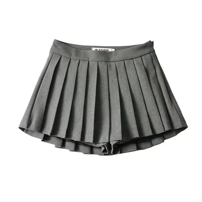 Spice girl pleated skirt female pure color small short skirt summer new Korean version JK college wind high waist mini skirt - Smarsty