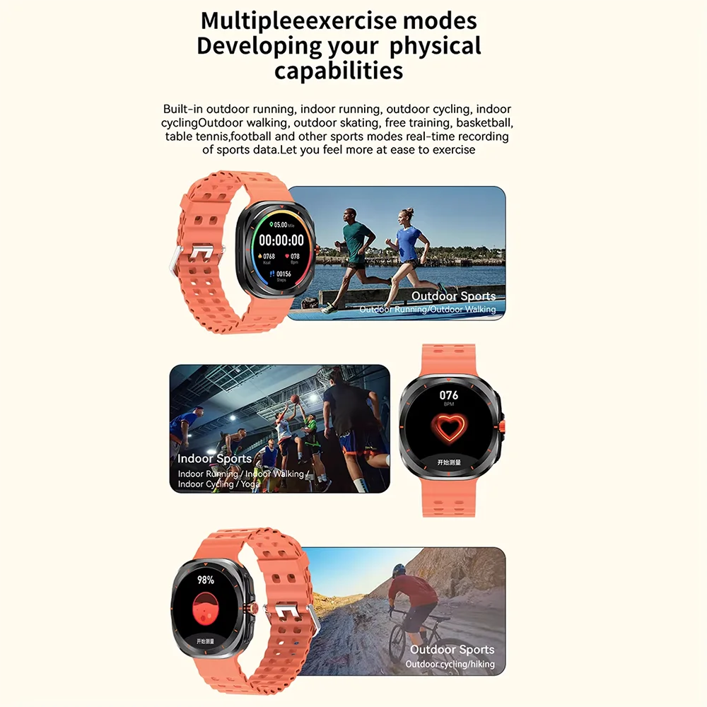Smart Watch with Heart Rate Monitor and AMOLED Screen - Smarsty