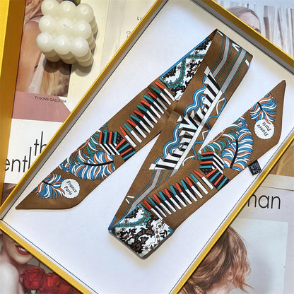 Women Long Scarf and Hair Tie Multifunctional Bandana - Smarsty