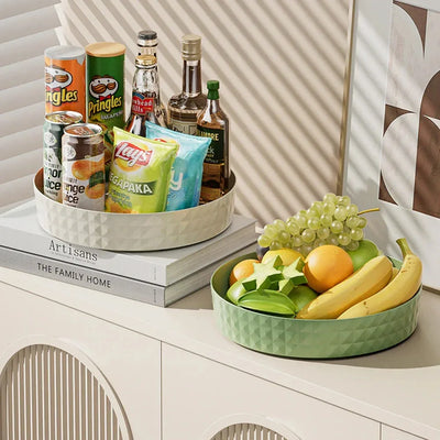360 Rotating Seasoning Storage Rack Kitchen Storage Spice Rack Non-Slip Cabinet Organizer Tray Plate Cosmetic Organizer Bin by Smarsty