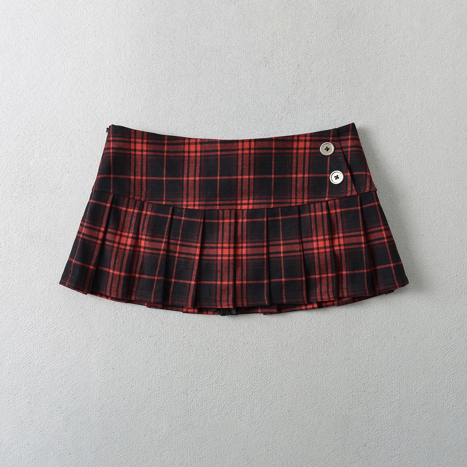 Summer Mini skirts for woman vintage korean fashion plaid skirts for women y2k skirts pleated red plaid skirts preppy style - Smarsty