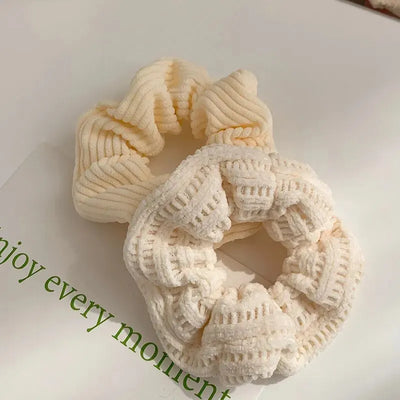 7/21 Pcs/Set Women Hair Scrunchies Set Plush Solid Hair Band for Girls Ponytail Holder Rubber Bands Hair Ties Hair Accessories - Smarsty