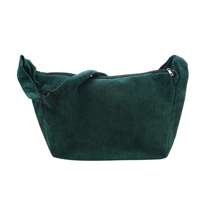 Corduroy Shoulder Bag Minimalist Crossbody For Women - Smarsty