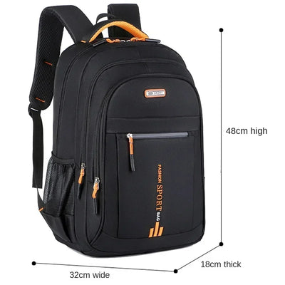 Men's Backpacks Oxford Waterproof Rucksack Business Computer Bag Casual Travel Backpack Senior High School Student Schoolbag - Smarsty