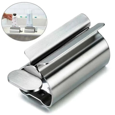 Bathroom Accessories Toothpaste Squeezer Tube Roller Stainless Steel Wringer Roller Rotate Dispenser for Ointments Cosmetics - Smarsty