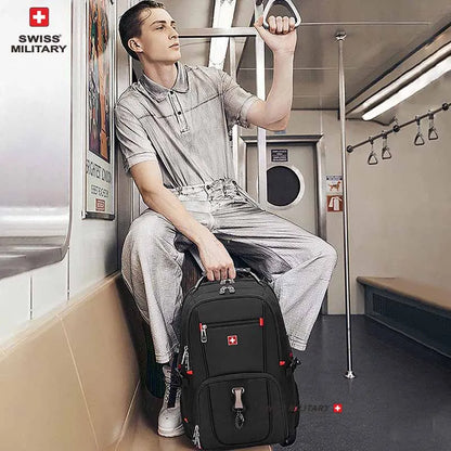 SWISS MILITARY Fashion Travel Multifunction Large Capacity Male Bag Usb Charging Waterproof 23 inch Laptop Backpack Men Mochila - Smarsty