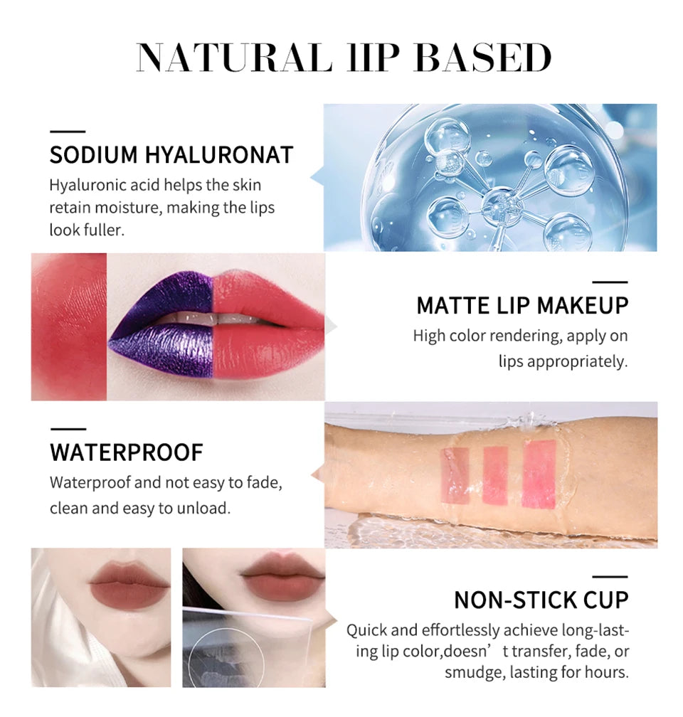 Long-lasting Waterproof Pink Lip Gloss Set - Smarsty