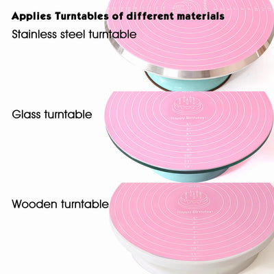 FAIS DU Non-Stick Cake Turntable with Silicone Mat - Smarsty