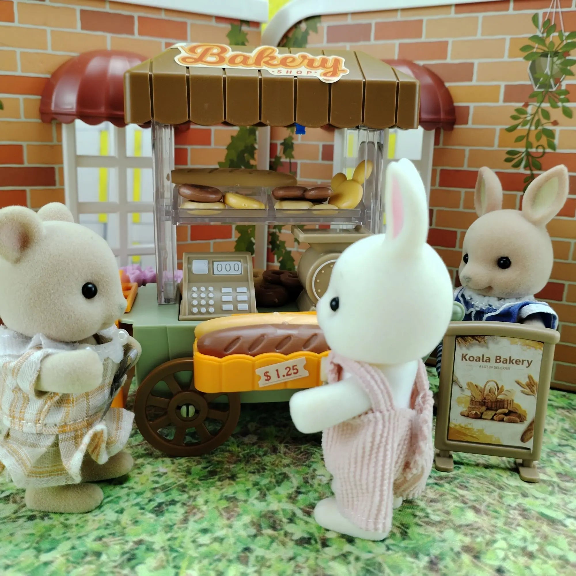 Girls kids Toys Miniature Dollhouse Furniture Shopping PlaySet DIY Family Games Supermarket Flower Store Pretend Toys by Smarsty