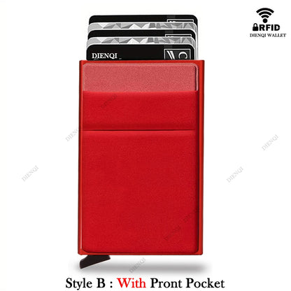 Rfid Credit Card Holder Men Thin Slim Mini Minimalist Wallets Luxury Metal Bank ID Cardholer Case Wallet for Men Carteras Choice