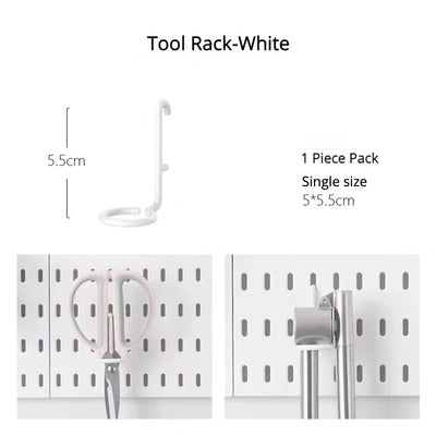 New DIY Pegboard Accessories Hanging Shelf Storage Hooks Wall Organizer No Punching Crafts Organization For Garage Kitchen Room by Smarsty