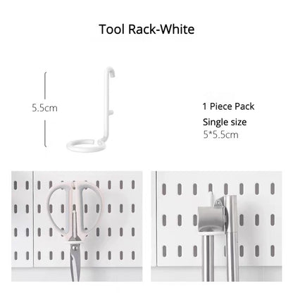 New DIY Pegboard Accessories Hanging Shelf Storage Hooks Wall Organizer No Punching Crafts Organization For Garage Kitchen Room