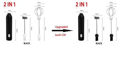 HOT  Electric Milk Frother + Egg Beater Wireless Type-C Charging 3 Speeds Mini Handheld Foam Maker Coffee Whisk Cooking Tools - Smarsty