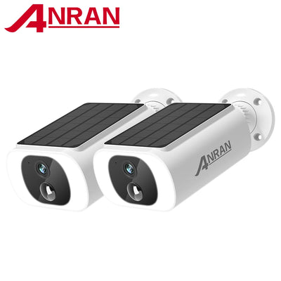 ANRAN 2/3/4 PCS Outdoor Wireless WIFI Camera 2.4G 3MP Battery Solar Security Camera Floodlight Color Night Vision Local Alarm - Smarsty
