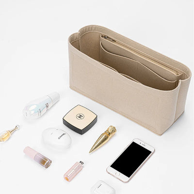 Felt Cosmetic Organizer For Luxury Handbags With Zipper - Smarsty