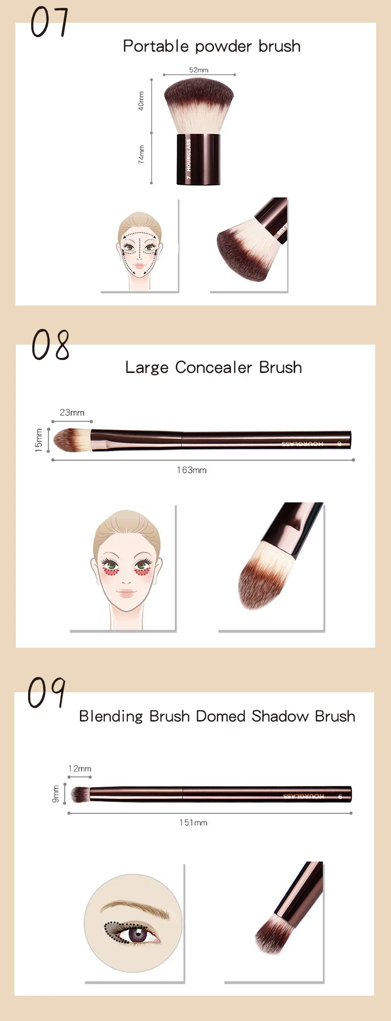 Hourglass Professional Makeup Brush for Versatile Application - Smarsty
