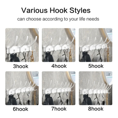 Black and White Folding Robe Hooks for Bathroom Storage - Smarsty