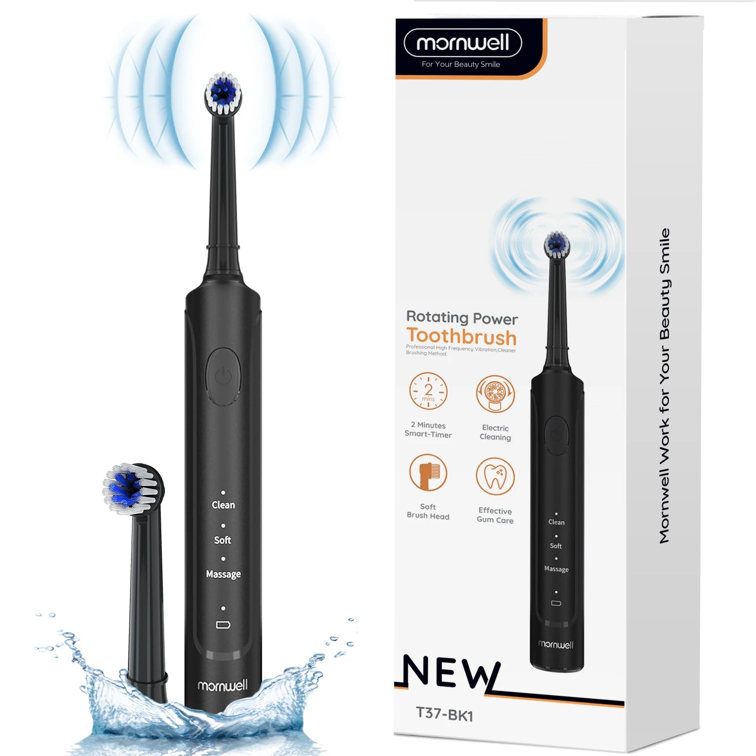 Rechargeable Sonic Electric Toothbrush with Deep Cleaning Modes - Smarsty