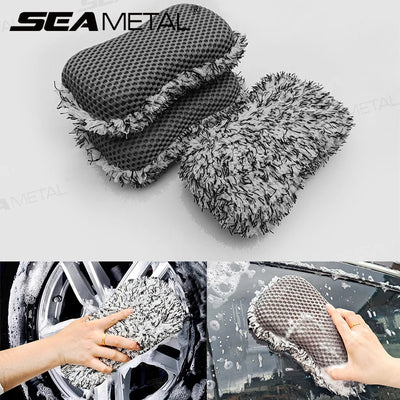 Two Sided Microfiber Car Wash Sponge For Scratch Free Care - Smarsty
