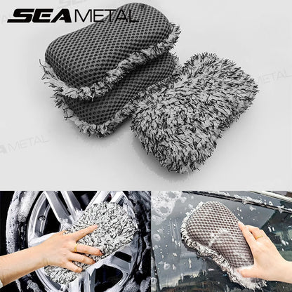 Two Sided Microfiber Car Wash Sponge For Scratch Free Care - Smarsty