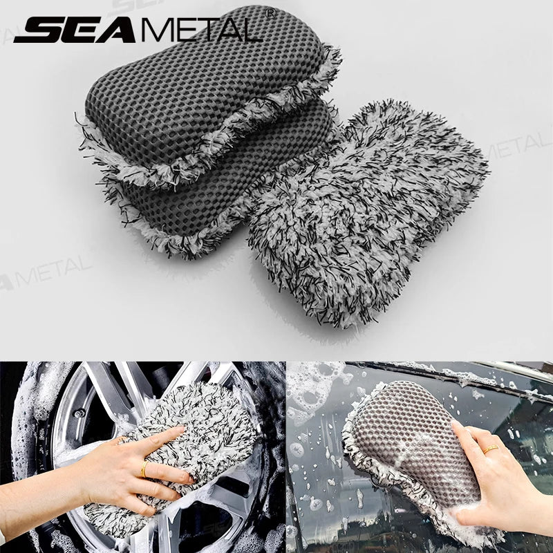 Two Sided Microfiber Car Wash Sponge For Scratch Free Care - Smarsty