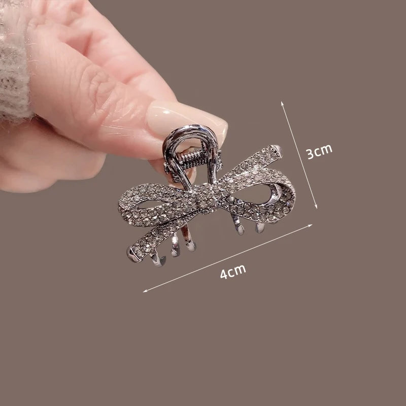 Korean Alloy Rhinestone Hair Claw For Women Elegant - Smarsty
