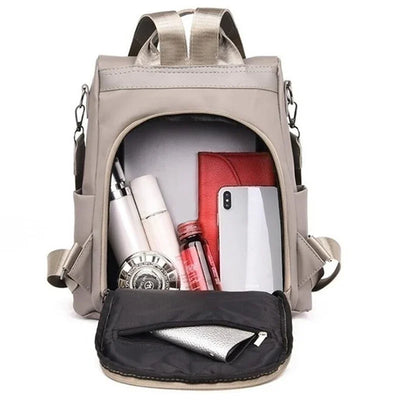 New Fashion Nylon Solid Color Lightweight Waterproof Large Capacity Detachable Shoulder Strap Multi Functional Women's Backpack - Smarsty