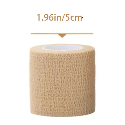 10 Rolls Medical Adhesive Bandage Elastic Breathable Sports Self Adhesive Tape Beige Wrap Finger Tape For Wrist Ankle First Aid - Smarsty