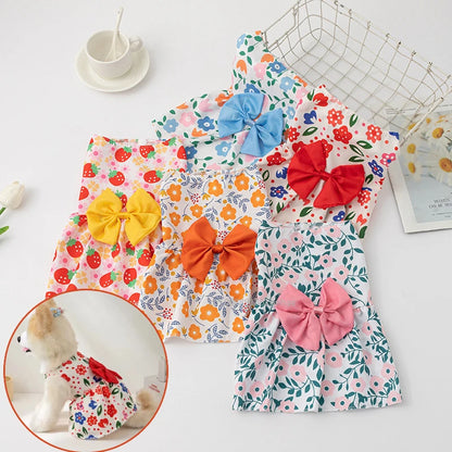 Small Dog Flower Princess Dress for Summer Fun - Smarsty