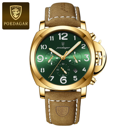 Luxury Waterproof Military Watch for Men Luminous Leather - Smarsty