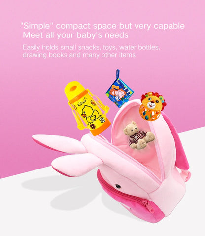 Soft Plush Kids Backpack With Cartoon Animal Design - Smarsty