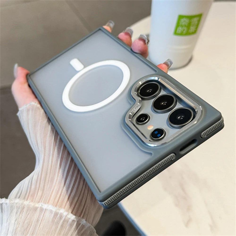 Luxury Matte Magnetic Case Galaxy S24 S23 MagSafe Shield - Smarsty