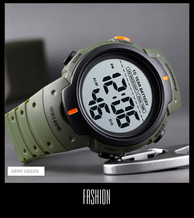 Waterproof Digital Sport Watch with 10 Year Battery Life - Smarsty