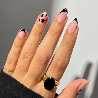 24pcs Flower Design Fake Nail Tips Full Cover - Smarsty
