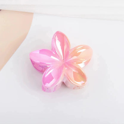 Gradient Large Flower Acrylic Hair Clip Boho Beach Accessory - Smarsty
