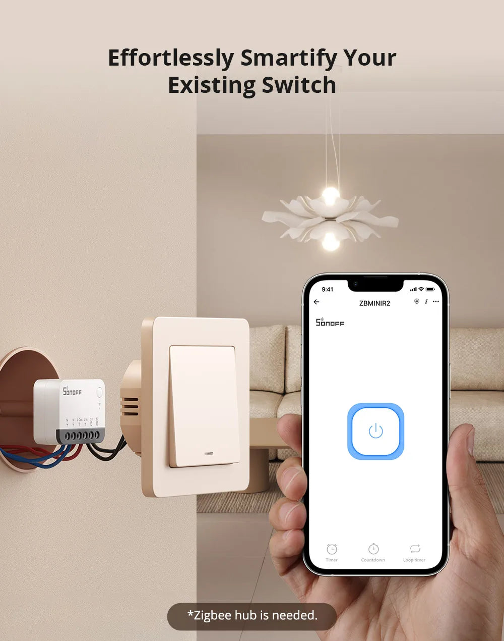 SONOFF ZBMINIR2 Zigbee Smart Switch with Remote Control - Smarsty
