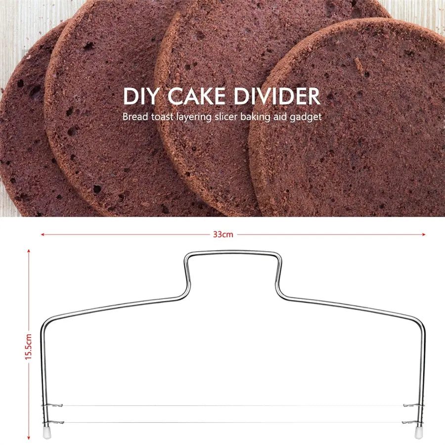 Adjustable Stainless Steel Cake Cutter for Perfect Layers - Smarsty