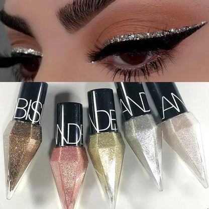 Waterproof Glitter Eyeliner Long Lasting Rose Gold Shine - Smarsty