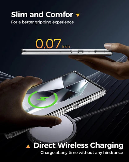 Clear Silicone Case for Galaxy S24 S23 S22 S21 Ultra - Smarsty
