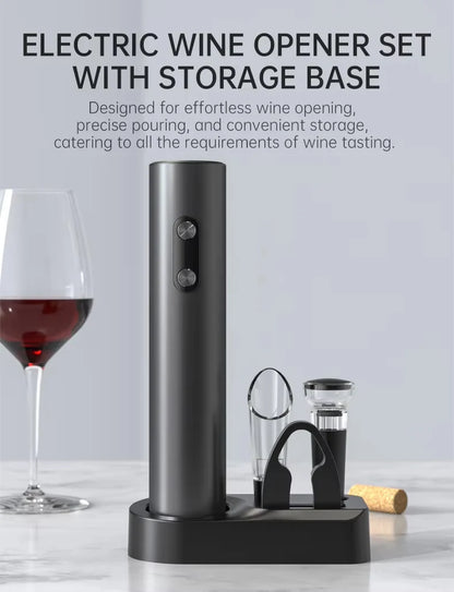 Automatic Electric Wine Bottle Opener for Effortless Cork Removal - Smarsty
