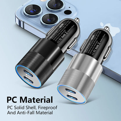 HeavyDuty USB Type C Car Charger PD Fast SixtyFiveW Output - Smarsty