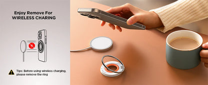 Magnetic Ring Phone Holder With Silicone Kickstand - Smarsty