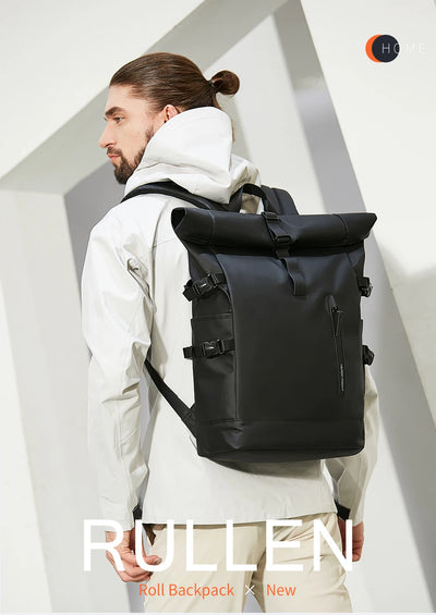 HK Expandable Travel Backpack Men Large Capacity Waterproof 15.6” Laptop Bag Hiking Rucksack Cycling Daypack Bag with USB Port - Smarsty
