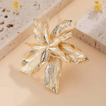 Double Layered Metal Flower Ring for Women - Smarsty
