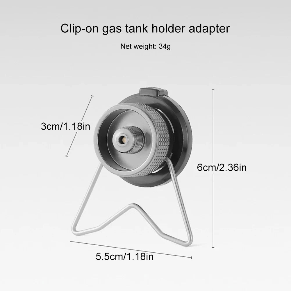 Camping Butane Adapter With Bracket Outdoor Portable Gas Tank Converter For Picnic Hiking Camping Equipment