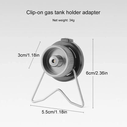 Camping Butane Adapter With Bracket Outdoor Portable Gas Tank Converter For Picnic Hiking Camping Equipment