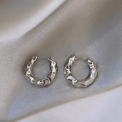 925 Sterling Silver Hoop Earrings Lightweight Trendy - Smarsty